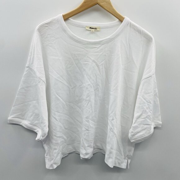 Madewell Womens Size XL 100% Cotton Relaxed Boxy Tee in White $52 NS573 1064 - Picture 3 of 8